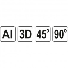 YATO Echer pentru imbinari din aluminiu 45/90° 3D..